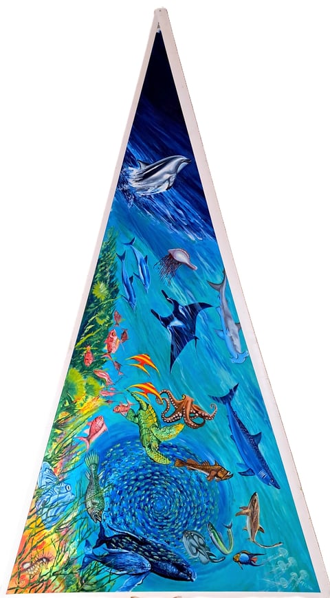 Panel 05: Water & Oceans — artwork by Jeffrey Phillips, Heritage Life Horizons
